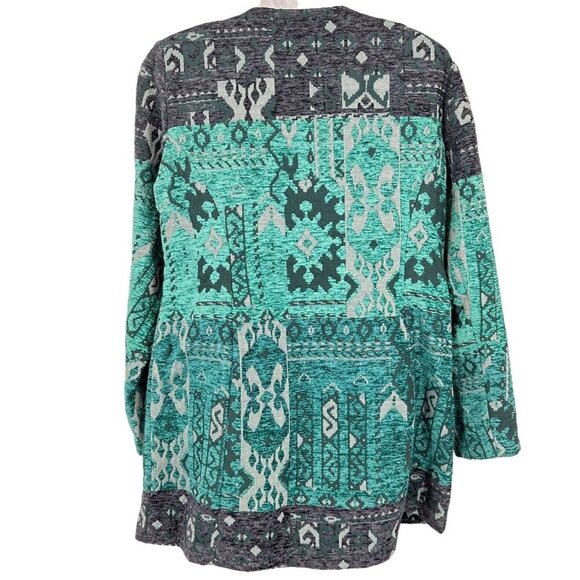 SUSAN GRAVER Artisan Embellished Snap Close Tapestry Jacket Size 6 - Picture 2 of 11